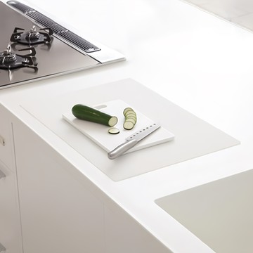 R-house家事雜舖 耐高溫料理台保護墊 - 矽膠  白色  1個