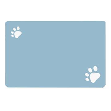 硅藻泥地墊 藍色白腳 吸水速乾防滑浴室腳踏墊  小(60 x 40cm)  1個