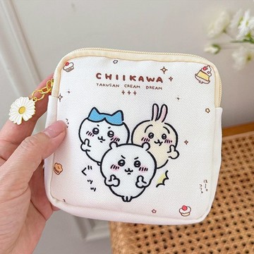 ⭐夏季新品可愛吉伊衛生巾姨媽巾收納包拉屎包小巧便攜創意少女帆布月事包