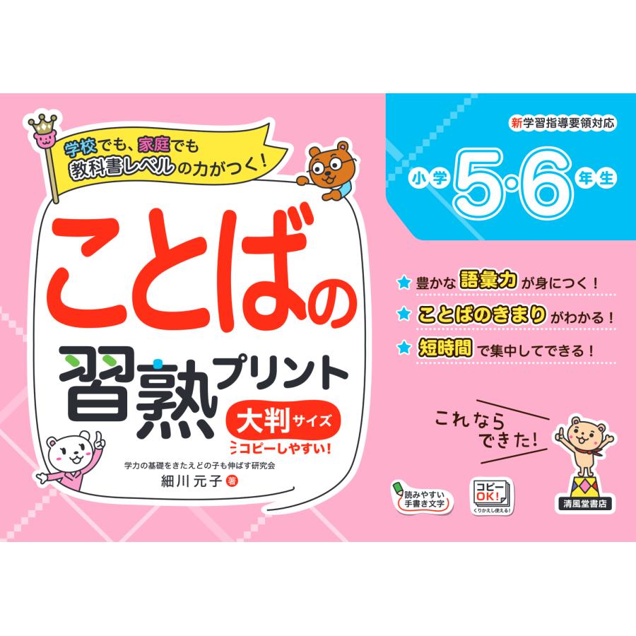 ことばの習熟プリント小学5・6年生 大判サイズ