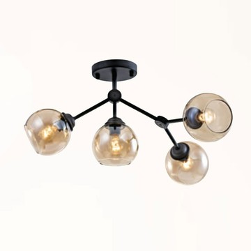 干邑色玻璃半吸頂燈 F37-21-91272