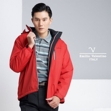 Emilio Valentino 休閒刷毛防風外套_紅(22-8K1250)