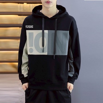 青少年衛衣男士連帽春秋季純棉2021新款大童潮初高中學生薄款衫早