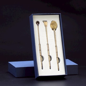 思友 純銅香道工具三件套家用入門打拓打篆空熏香篆香具套裝用品