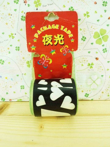 【震撼精品百貨】草莓_Strawberry~夜光膠帶-黑愛心
