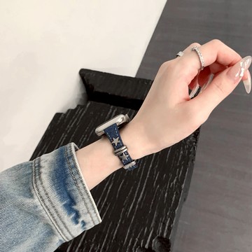 【現貨當天寄出】新品 牛仔丹寧布Apple Watch錶帶 SE3 S11 S10 42 46 40 44mm 小手圍可