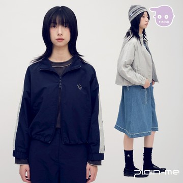 plain-me [小P社長] 外套 女生外套 短版外套 拼接 休閒外套[PPW1101-252]