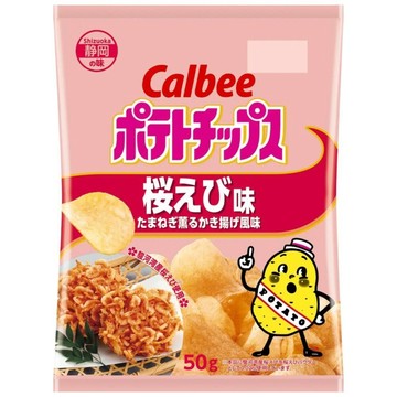 *貪吃熊* 日本 Calbee 加樂比 洋芋片 卡樂比 櫻花蝦風味 加樂比洋芋片 櫻花蝦風味洋芋片