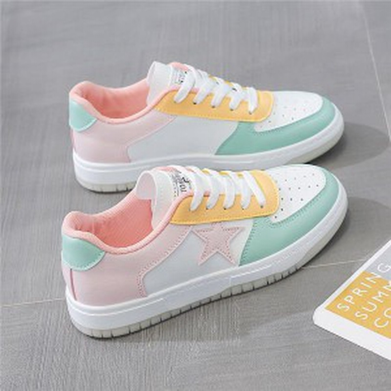 スニーカー レディース ランニングスニーカー シューズ 衝撃吸収 防滑 通気 疲れない お洒落 美脚シューズ コンビ靴 リゾート 春夏 通販 Lineポイント最大4 0 Get Lineショッピング