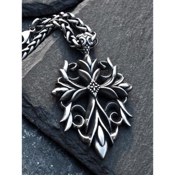 復古永恒之藤十字架吊墜掛鏈男士個性嘻哈潮人項鏈百搭ins毛衣鏈