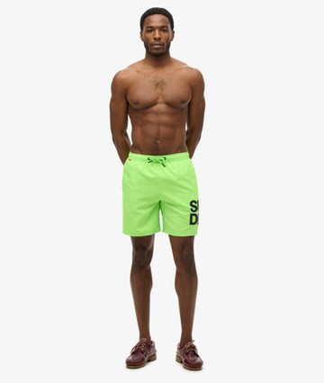 Superdry Men's Sportswear Logo 17-Inch Swim Shorts Green Size: S