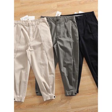 這版型實在難尋！休閑哈倫微錐形小腳九分褲男潮秋季褲子