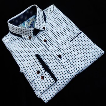 國內單一線工廠品牌男裝剪標尾貨男式休閑純棉印花長袖襯衫男襯衣