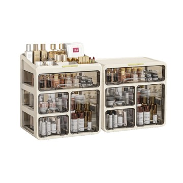 收納盒 桌上收納盒 口紅收納盒 化妝品收納盒 抽屜式收納盒 大容量收納盒 桌上抽屜櫃 梳妝檯化妝品收納 置物盒 抽屜式