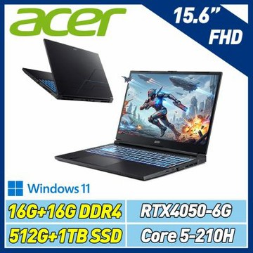 Acer 宏碁 Aspire 7 A715-59G-565X 15.6吋獨顯效能特仕筆電 黑(Ultra5-210H/16G+16G/512G+1TB SSD/RTX4050)