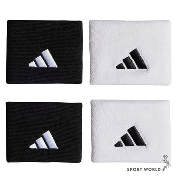 Adidas 護腕 吸濕排汗 刺繡 黑/白【運動世界】IC3567/HT3910