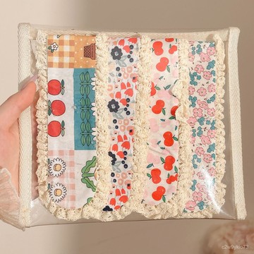 臺灣🚍8H出🉑甜美碎花針織劉海貼魔術貼髮帶女2025新款洗臉髮箍成人碎髮貼頭飾