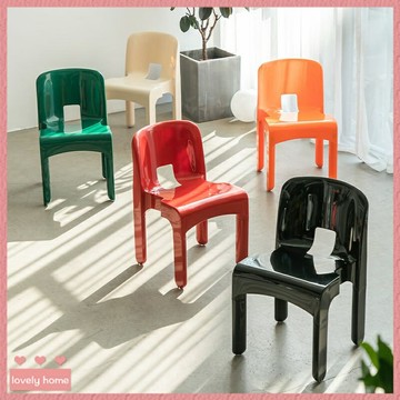 新品❤️免運 網紅塑料餐椅 北歐小戶型椅子 穿鞋凳 咖啡廳椅 可疊放椅子 設計師ins靠背椅子