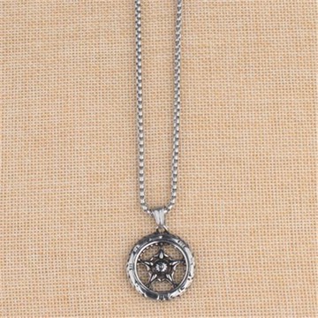 全鈦個性汽車車輪造型項鍊