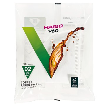 HARIO 好璃奧 V60 02濾紙 白色  100張  1包