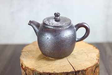 【送禮好物】璇鐵 柴燒天目釉 手拉坯茶壺 名家葉敏祥手工作品