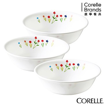 【美國康寧】CORELLE春漾花朵3件式500ML湯碗組