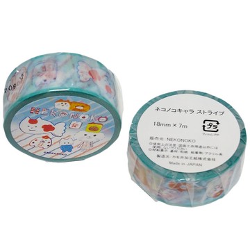 紙膠帶B 貓咪造型 條紋 日本製