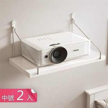 【荷生活】三角結構304不鏽鋼支架牆面置物架 平臺式結構穩定投影機放置架-中號2入組