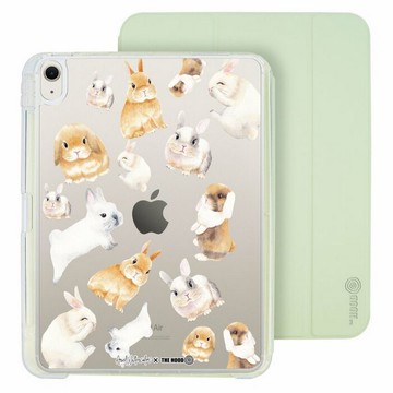 Bunnies iPad Air 11/pro13可拆式防摔透明筆槽摺套ipad