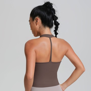 【安冉】運動文胸一體式美背瑜伽內衣訓練運動跑步背心外穿內搭運動內衣