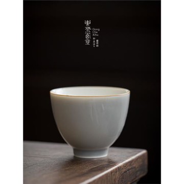 冰灰釉陶瓷茶杯小品杯日式品茗杯功夫茶具家用茶碗主人杯喝茶單杯