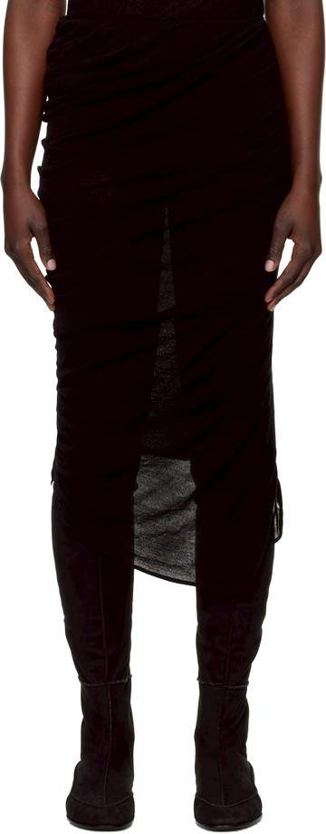 ISSEY MIYAKE 黑色 Ambiguous Wool 半身裙