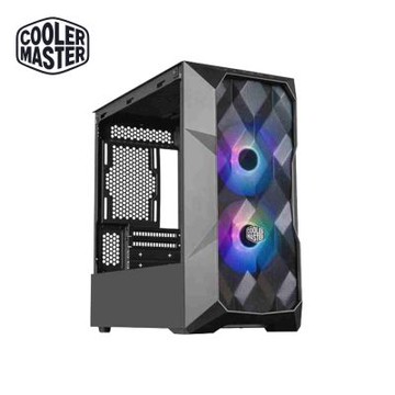 酷碼Cooler Master MasterBox TD300 Mesh 電腦機殼(黑色)/強化玻璃側板/內含 12cm ARGB 風扇*2