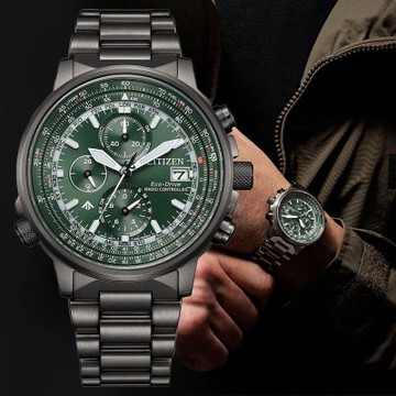 CITIZEN 星辰 PROMASTER 航空計算尺 光動能 電波對時 計時男錶 送禮 禮物 推薦 AT8304-57W