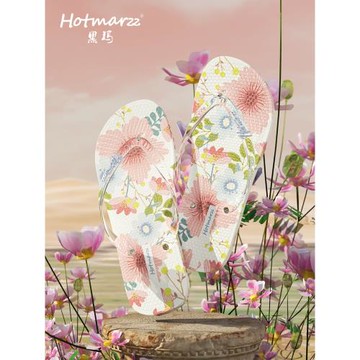 hotmarzz黑瑪人字拖女夏外穿防滑夾腳游泳拖鞋海邊沙灘涼拖鞋女士