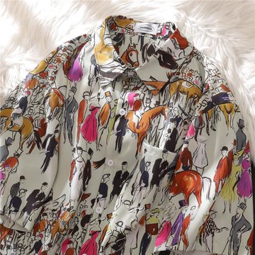 夏威夷花襯衫男夏季薄款寬松冰絲短袖襯衣日系復古高級感痞帥上衣