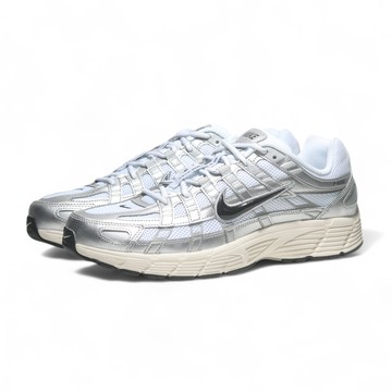 NIKE 慢跑鞋 P-6000 新液態銀 銀黑勾 復古鞋 男 CD6404-105