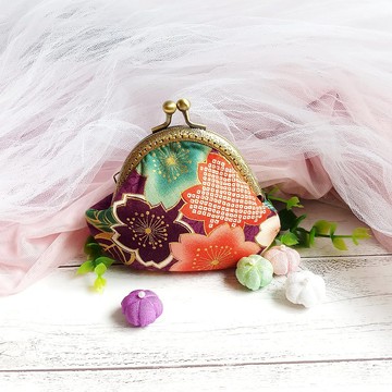 日本和風口金包 零錢包 小收納包  kimono fabric (JS-73)