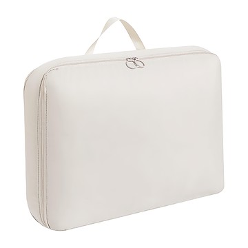 羽絨衣物壓縮收納包 1個 米色 中 40 x 30 x 10cm - 節省空間 防塵防潮  中(40 x 30 x 10cm)