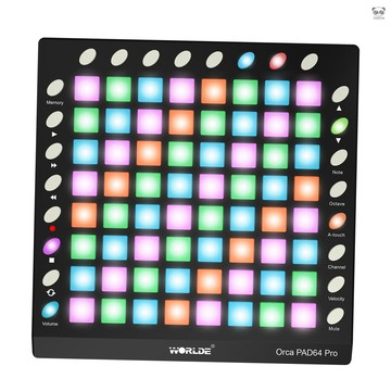 WORLDE ORCA PAD64-A Pro MIDI打擊墊控制器 內置128MB音源 含USB線