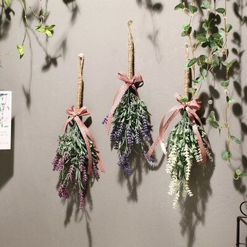 墻面森系掛飾麻繩仿真花幼兒園森系植物角戶外裝飾景觀別墅庭院