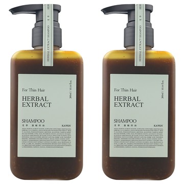 KA'FEN 卡氛 療癒草本 蓬鬆控油洗髮精 艾草  300ml  2瓶