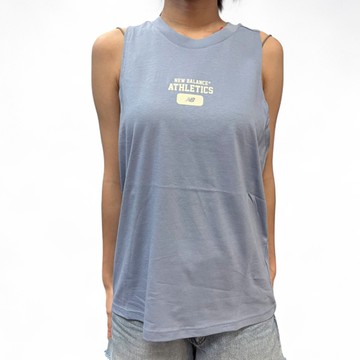 NEW BALANCE 背心 NB 霧藍 棉質 休閒背心 女 WT51553DUS