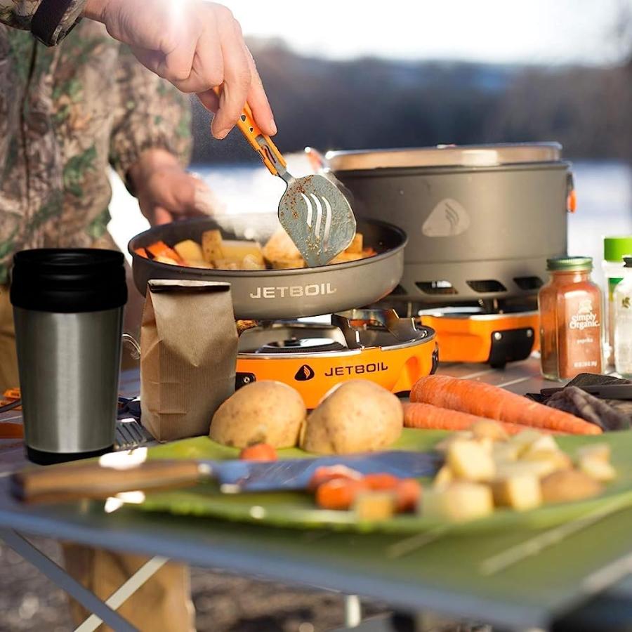 JETBOIL JETSET STOWABLE CAMPING UTENSIL SET, GREY ORANGE