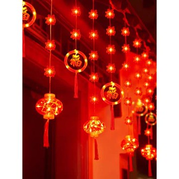 新年裝飾燈籠小紅燈籠LED客廳陽臺布置戶外2026年新款春節氛圍燈