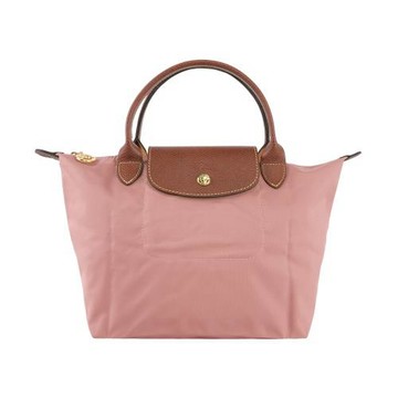 LONGCHAMP S號短把LE PLIAGE摺疊水餃包(粉紅茶色)