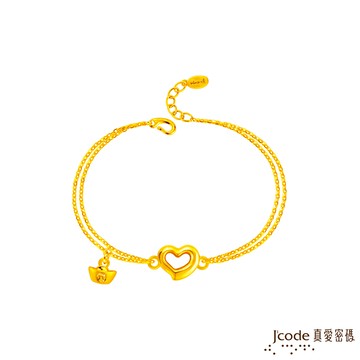 【J'code真愛密碼金飾】 財富順心硬金手鍊