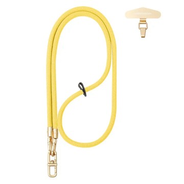 LEEU DESIGN 手機掛帶 斜掛款 附金屬夾片 120cm  黃色  1個