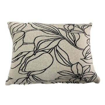 J&N 葉舞彈性腰枕 灰白色 (2入)  40 x 28cm