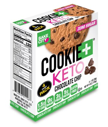 Bake City Cookie Plus Keto Chocolate Chip 1 oz Each / Pack of 4